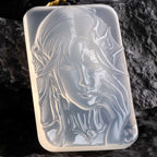 Cthulhu Mythos Elder Thing Agate Pendant | Dark Fantasy Gothic Necklace for Men & Women