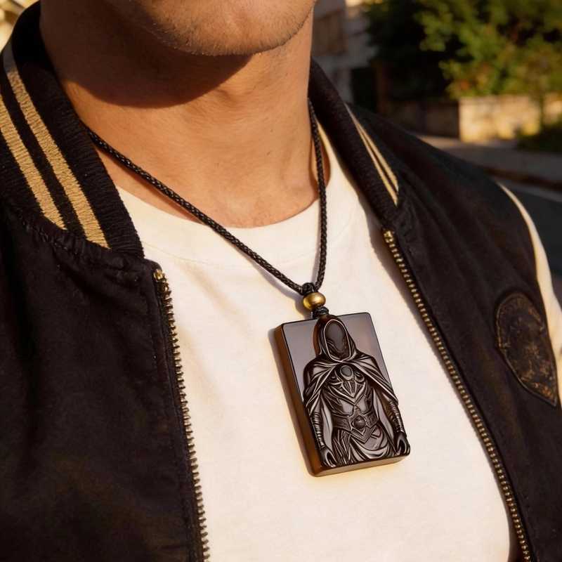 Unisex Gothic Hastur King in Yellow Pendant | Dark Fantasy Lovecraft Horror Occult Necklace