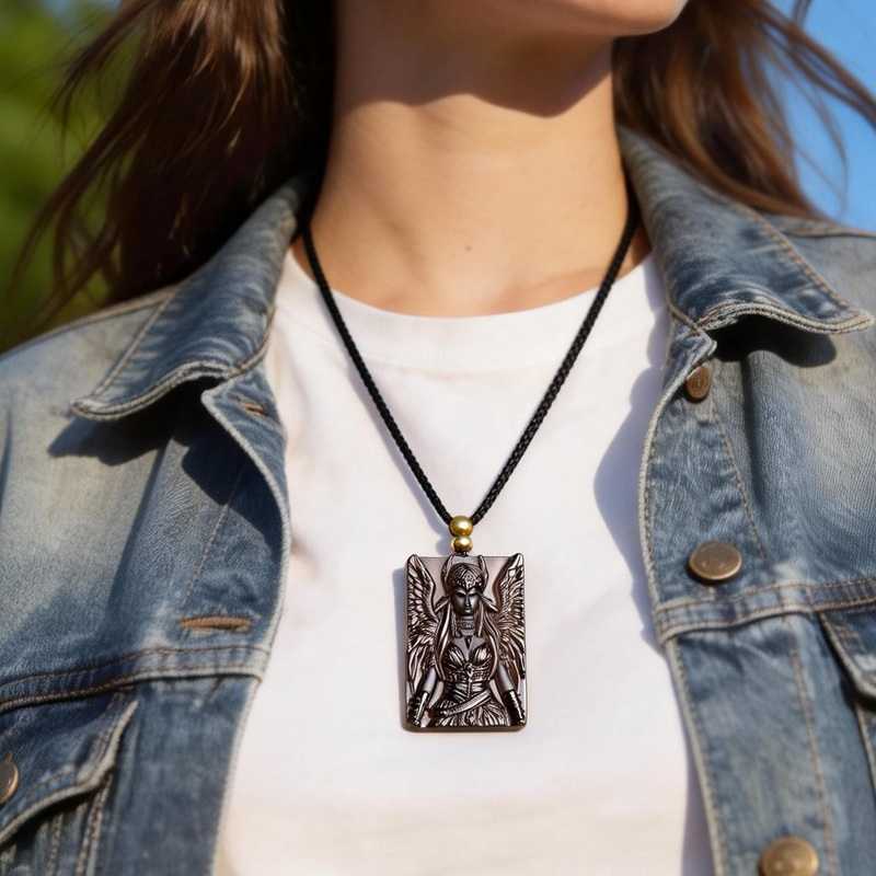 Servitor of the Outer Gods Cthulhu Necklace | Lovecraftian Cosmic Horror Occult Obsidian Pendant