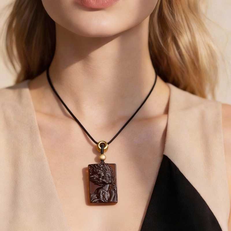 Hand Carved Yidhra Outer Gods Pendant | Cthulhu Occult Gothic Necklace for Men Women