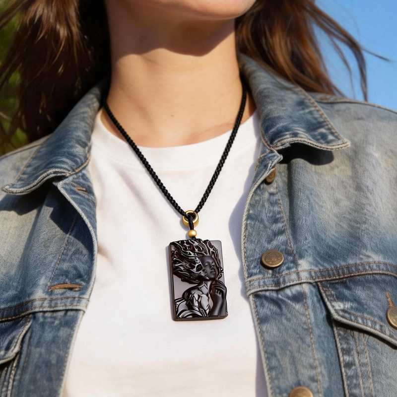 Hand Carved Yidhra Outer Gods Pendant | Cthulhu Occult Gothic Necklace for Men Women