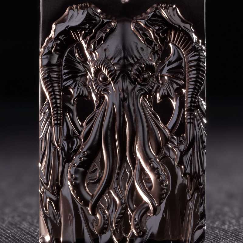 Cthulhu "Master of R'lyeh" Black Obsidian Pendant | Lovecraftian Great Old Ones Gothic Necklace