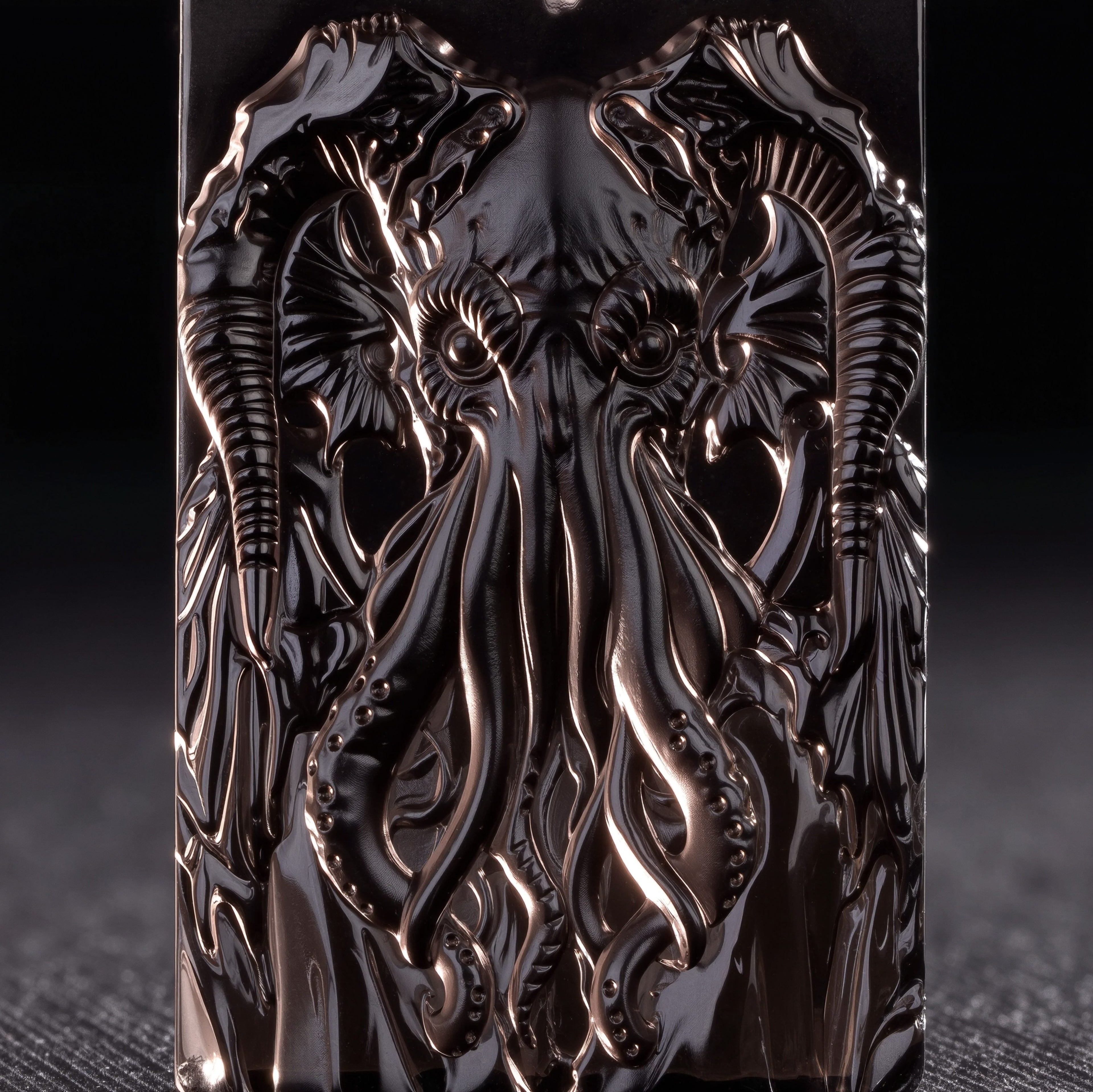 Cthulhu "Master of R'lyeh" Black Obsidian Pendant | Lovecraftian Great Old Ones Gothic Necklace