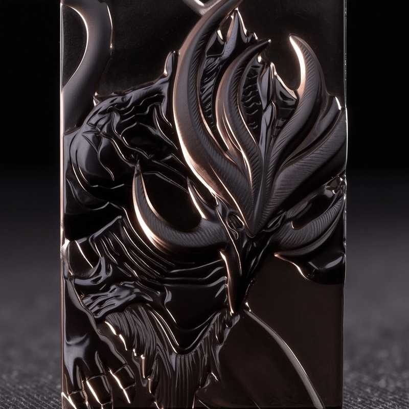 Hand Carved Nightgaunt Obsidian Pendant Necklace | H.P. Lovecraft Cthulhu Mythos Gothic Occult Cosmic Horror Jewelry for Men