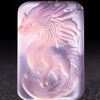 Amethyst Deep One Dragon Pendant | Cthulhu Mythos Jewelry | Hand-Carved Crystal Necklace for Cosmic Horror Fans
