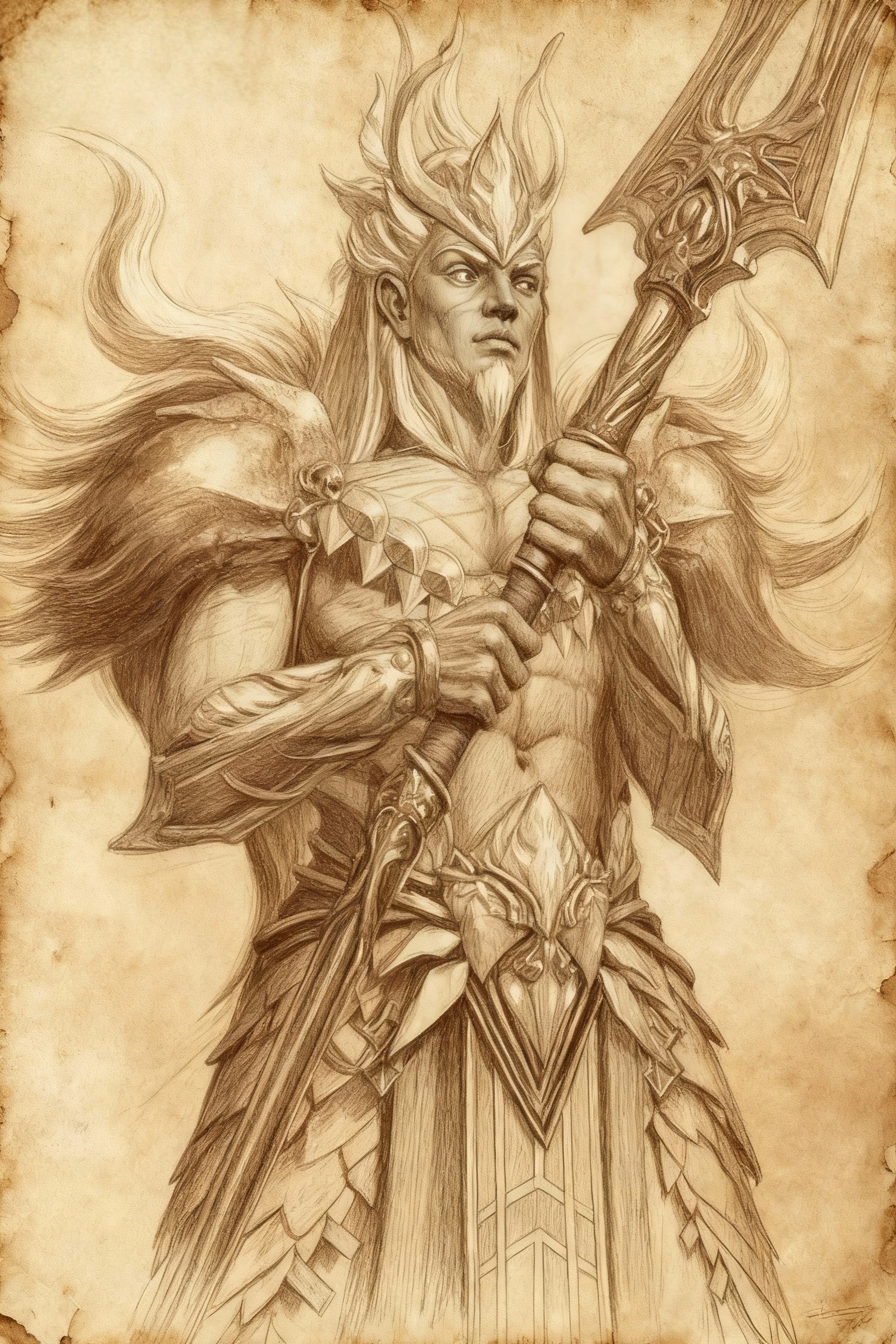 Antrilea Cthugha The Burning One Hand-Carved Pendant | White Ceramic/Stone Necklace | Fomalhaut Inspired Occult Accessory