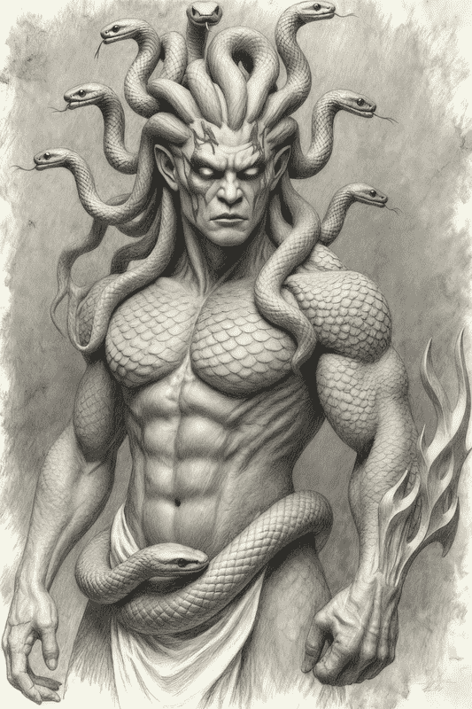 Yig "Father of Serpents" Carved Pendant | Unique Lovecraftian Great Old Ones Gift