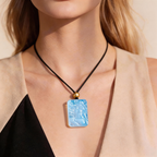 Arctic Aurora Fae-Dragon Opalite Carved Pendant | Fantasy Dragon Goddess Amulet